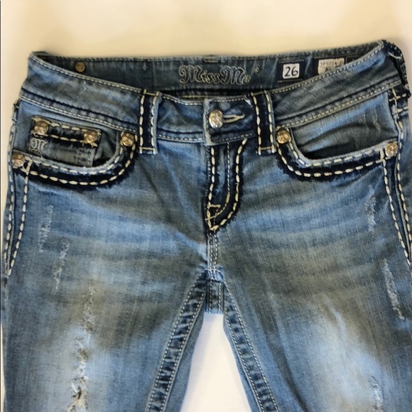 Distressed MISS ME Jeans Flap pocket - Picture 3 of 6